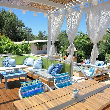 Blue Sky Cottage, Kanouli Beach Halikounas المظهر الخارجي الصورة